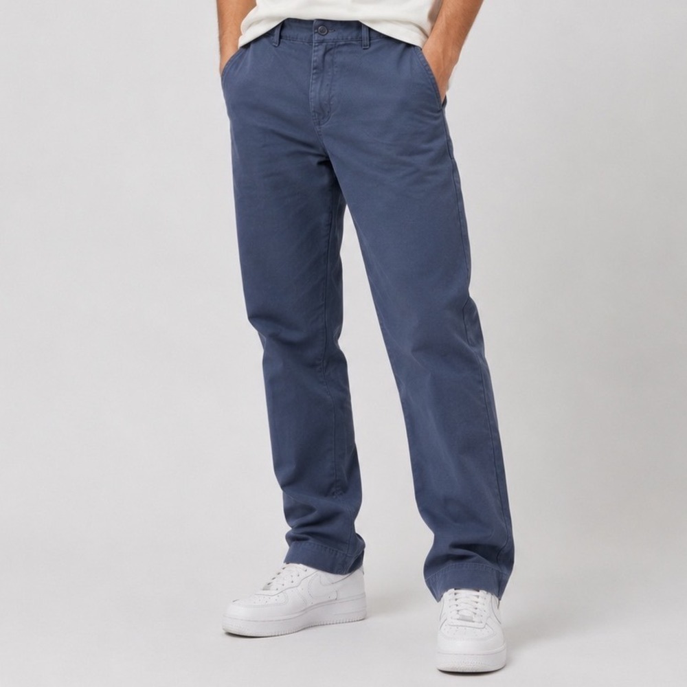 Polo Ralph Lauren Mens Chino Pants 38x32 Slate Blue Straight Leg Cotton Stretch